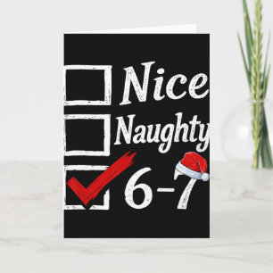 Tarjeta 6-7 Meme Bonito Travieso 67 Navidad Rotura Cerebra