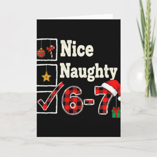Tarjeta 6-7 Meme Bonito Travieso 67 Navidad Rotura Cerebra