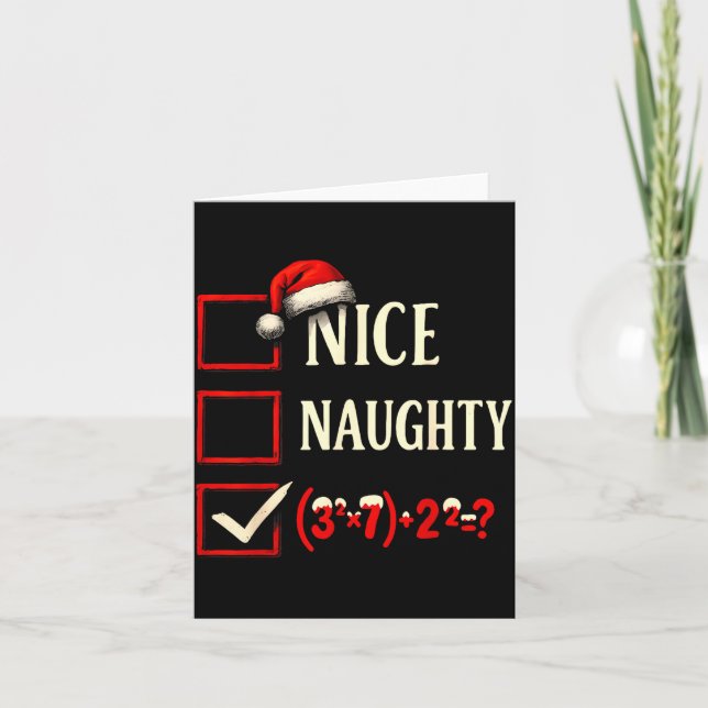 Tarjeta 6-7 Meme Nice Naughty 67 Christmas Brain Rot Funny (Anverso)