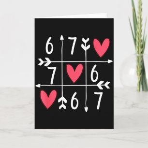 Tarjeta 6 7 Meme Seis Siete 67 Divertido Xoxo Juego San Va