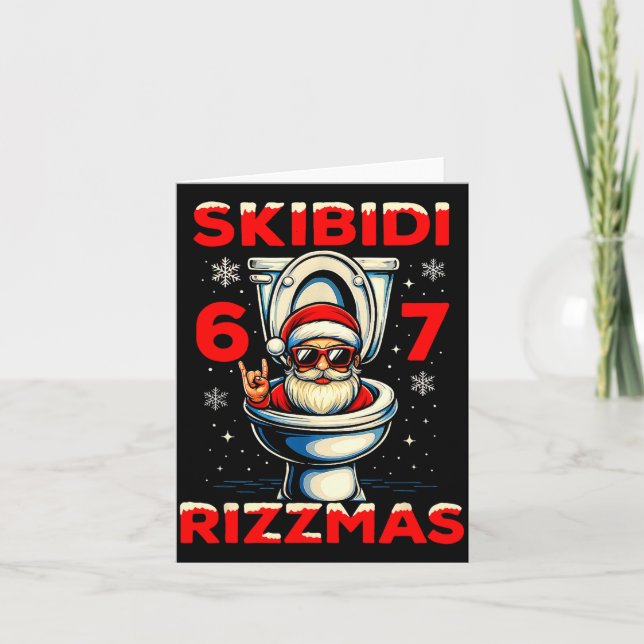 Tarjeta 6-7 Meme Slang Christmas Nice Naughty 67 Funny  (Anverso)