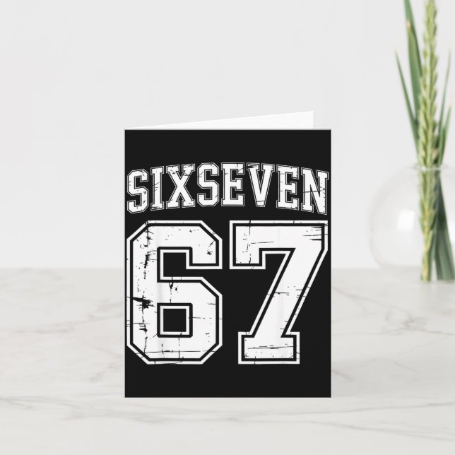 Tarjeta 6-7 Meme Srts Uniform Cool Six-seven Funny 67 Gen  (Anverso)
