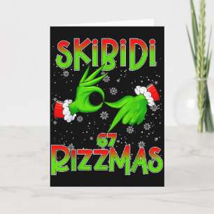 Tarjeta 6 7 Navidad Skibidi Rizzmas 67 Meme Gen Alpha Sl