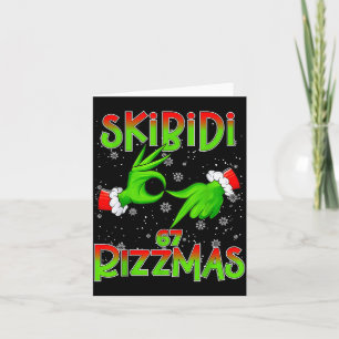 Tarjeta 6 7 Navidad Skibidi Rizzmas 67 Meme Gen Alpha Sl