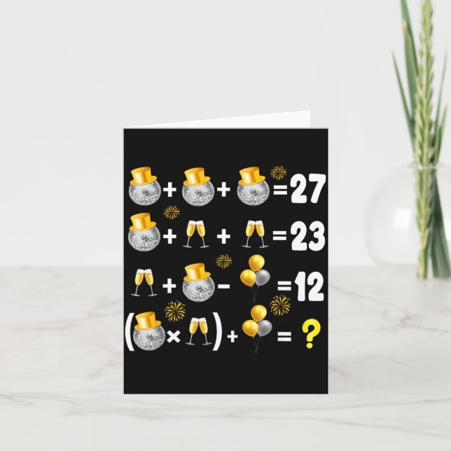 Tarjeta 6-7 New Year 2026 New Years Eve Party Supplies Mat (Anverso)