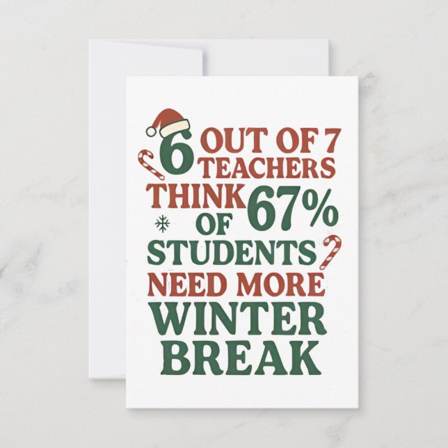 Tarjeta 6 7 Profesor Seis Siete 67 Santa Gen Alpha  (Anverso)