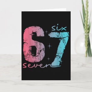 Tarjeta 6 7 Seis Siete Camiseta Divertida Para Mujeres