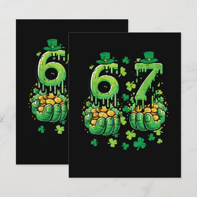 Tarjeta 6 7 St Patricks Day (Anverso / Reverso)