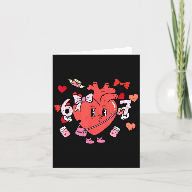 Tarjeta 6 7 Valentines Day Women 67 Valentine Meme Six Sev (Anverso)