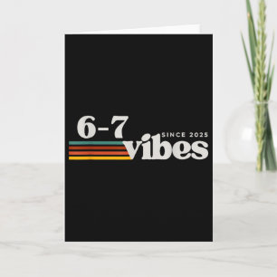 Tarjeta 6 7 Vibraciones 2025 67 Meme Tendencia Retro Diver