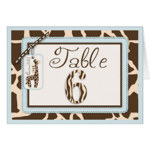 Tarjeta 6 de la tabla del muchacho del safari