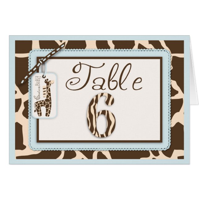 Tarjeta 6 de la tabla del muchacho del safari (Anverso (Horizontal))