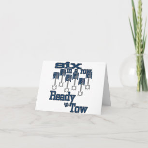 Tarjeta 6 en fila listos para remolcar el Día del Padre de