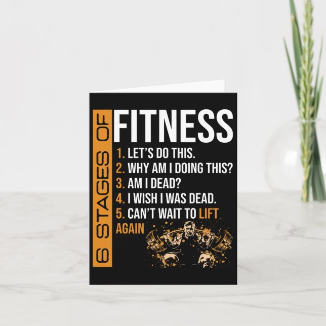 Tarjeta 6 Etapas De Fitness Ejercicio De Halterofilia Fitn (Anverso)