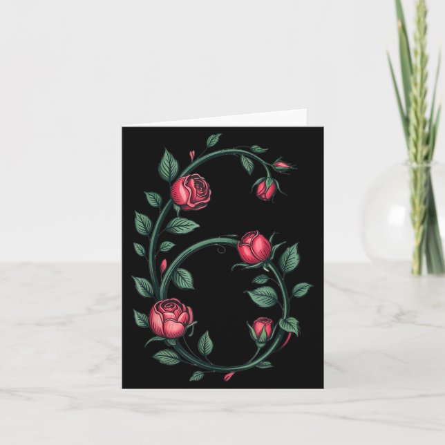 Tarjeta 6 Floral 67 Rose Valentines Day Funny Love Matchin (Anverso)