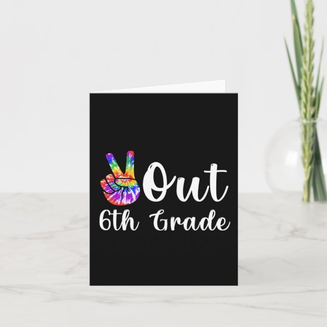 Tarjeta 6° Grado El Último Día De Graduación Escolar (Anverso)