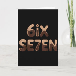 Tarjeta 6ix Se7en Divertido 67 Seis Siete Meme Café Espres