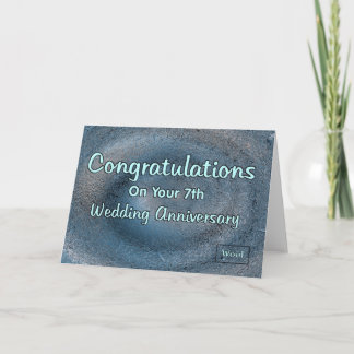 Tarjeta 7º Aniversario de Boda