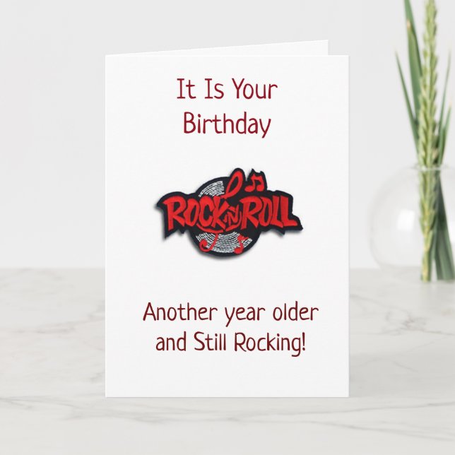Tarjeta **70º cumpleaños" y TODAVÍA ESTÁS ROCKING Card (Anverso)