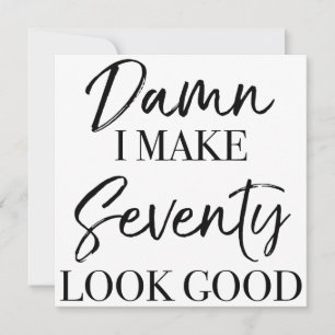 Tarjeta 70.ª actitud de cumpleaños