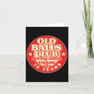 Tarjeta 70.ª Bola de Cumpleaños Club de Viejos Círculos 70