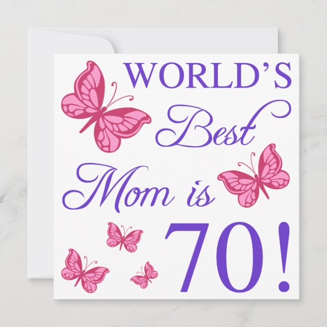Tarjeta 70.º Cumpleaños De Mamá (Anverso)