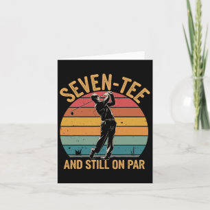 Tarjeta 70.º cumpleaños Humor golf Pun Golf de siete tés
