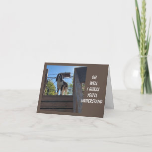 TARJETA 70.º CUMPLEAÑOS SALUDOS DE UNA CARTA DE PERRO COME