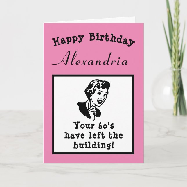Tarjeta 70.º cumpleaños sobre la colina divertida personal (Anverso)
