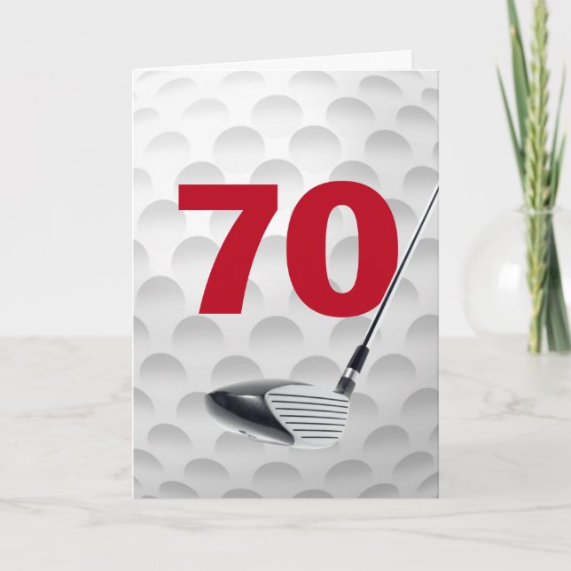 Tarjeta 70.º diseño de la pelota de golf (Anverso)