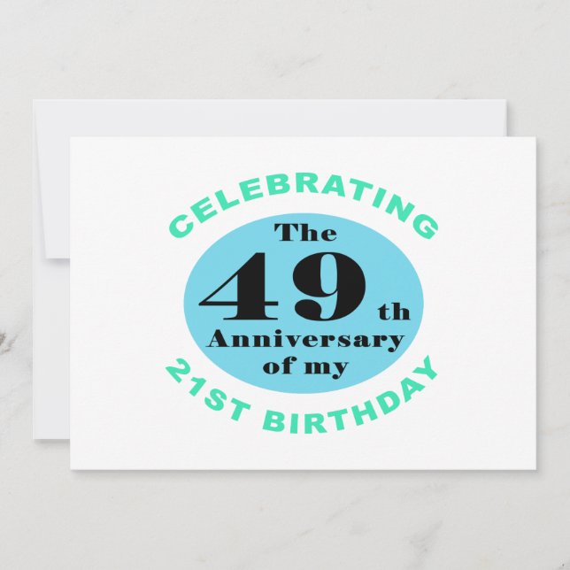 Tarjeta 70.º humor de cumpleaños (Anverso)