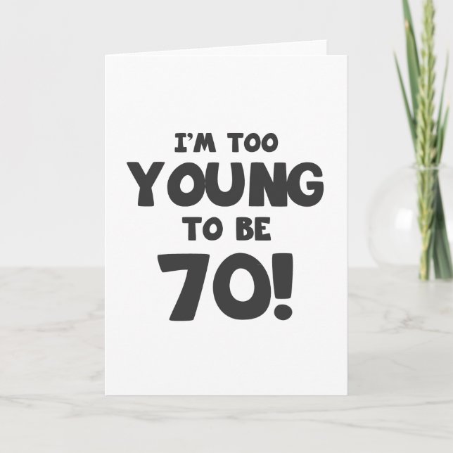 Tarjeta 70.º humor de cumpleaños (Anverso)