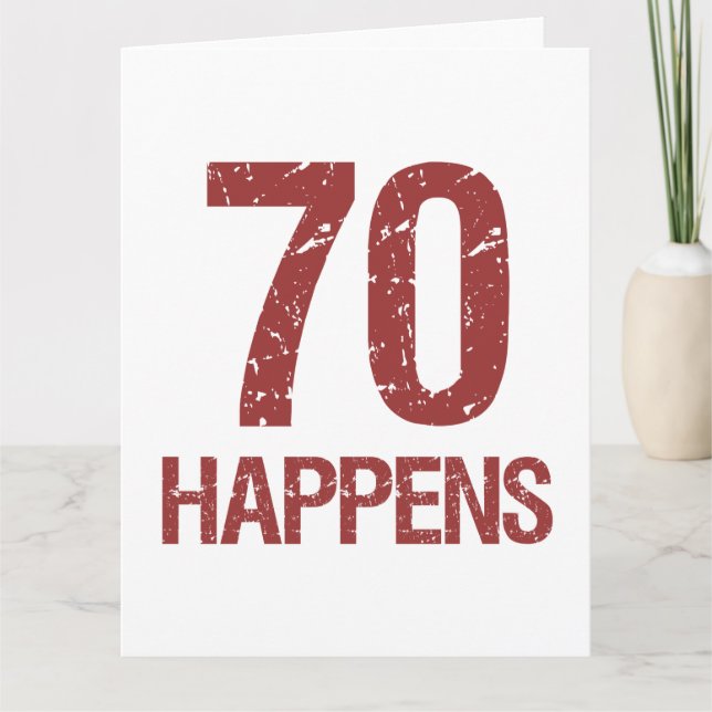 Tarjeta 70.º humor de cumpleaños (Anverso)