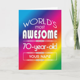 Tarjeta 70.º Nacimiento El Mejor Arcoiris Fabuloso