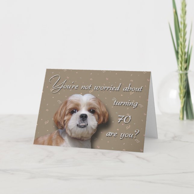 Tarjeta 70.º perro de cumpleaños (Anverso)