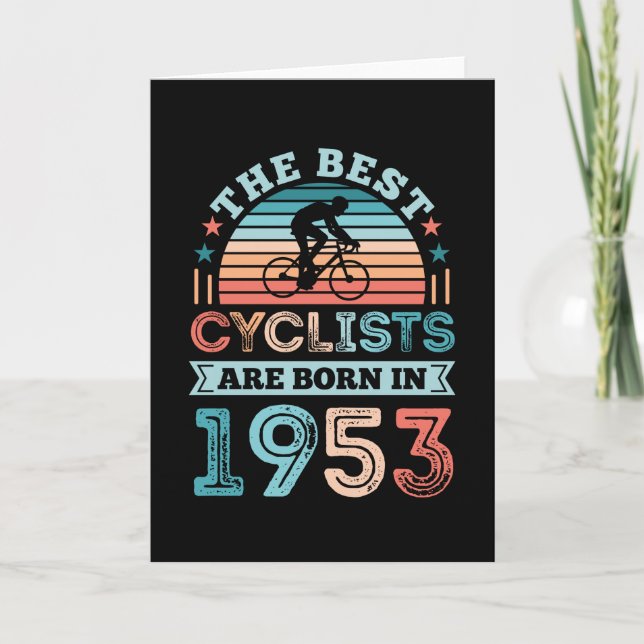 Tarjeta 70.º Regalo de ciclismo de cumpleaños mejor ciclis (Anverso)