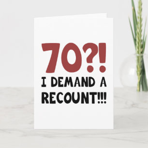 Tarjeta 70.º regalo de la bolsa de cumpleaños