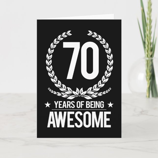 Tarjeta 70 Aniversario (70 Años De Ser Increíble) (Anverso)