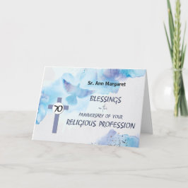 Tarjeta 70° Aniversario de la Profesión Religiosa