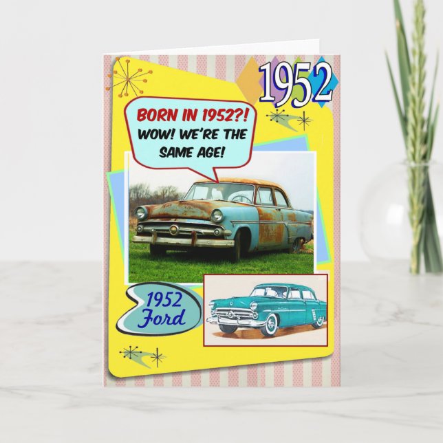 Tarjeta ¡70 Aniversario! ¡Guau, la misma edad que este Che (Anverso)