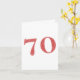 Tarjeta 70 años de aniversario (Yellow Flower)