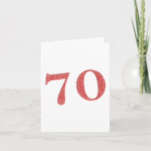 Tarjeta 70 años de aniversario