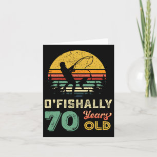 Tarjeta 70 años de edad Setenta Abuelos Pescado 70 cumplea