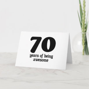 Tarjeta 70 años de ser asombroso