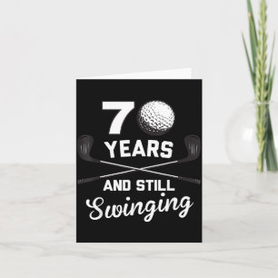 Tarjeta 70 años y balanceándose Cumpleaños divertido golf