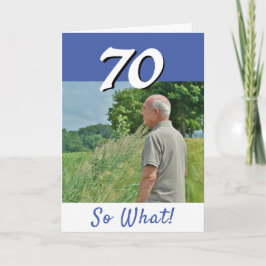 Tarjeta 70 así que qué divertido Foto Positiva Cumpleaños 