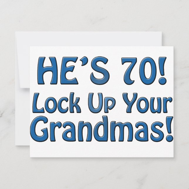 Tarjeta 70 cumpleaños (Anverso)