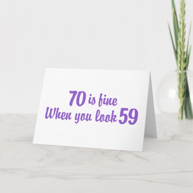 Tarjeta 70 cumpleaños (Anverso)