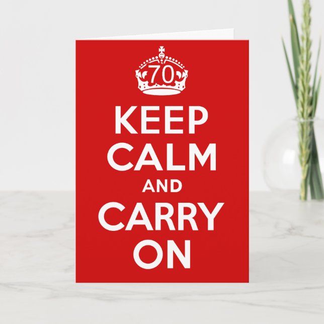 Tarjeta 70 cumpleaños (Anverso)