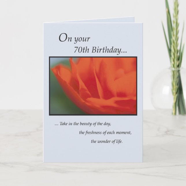 Tarjeta 70 cumpleaños (Anverso)